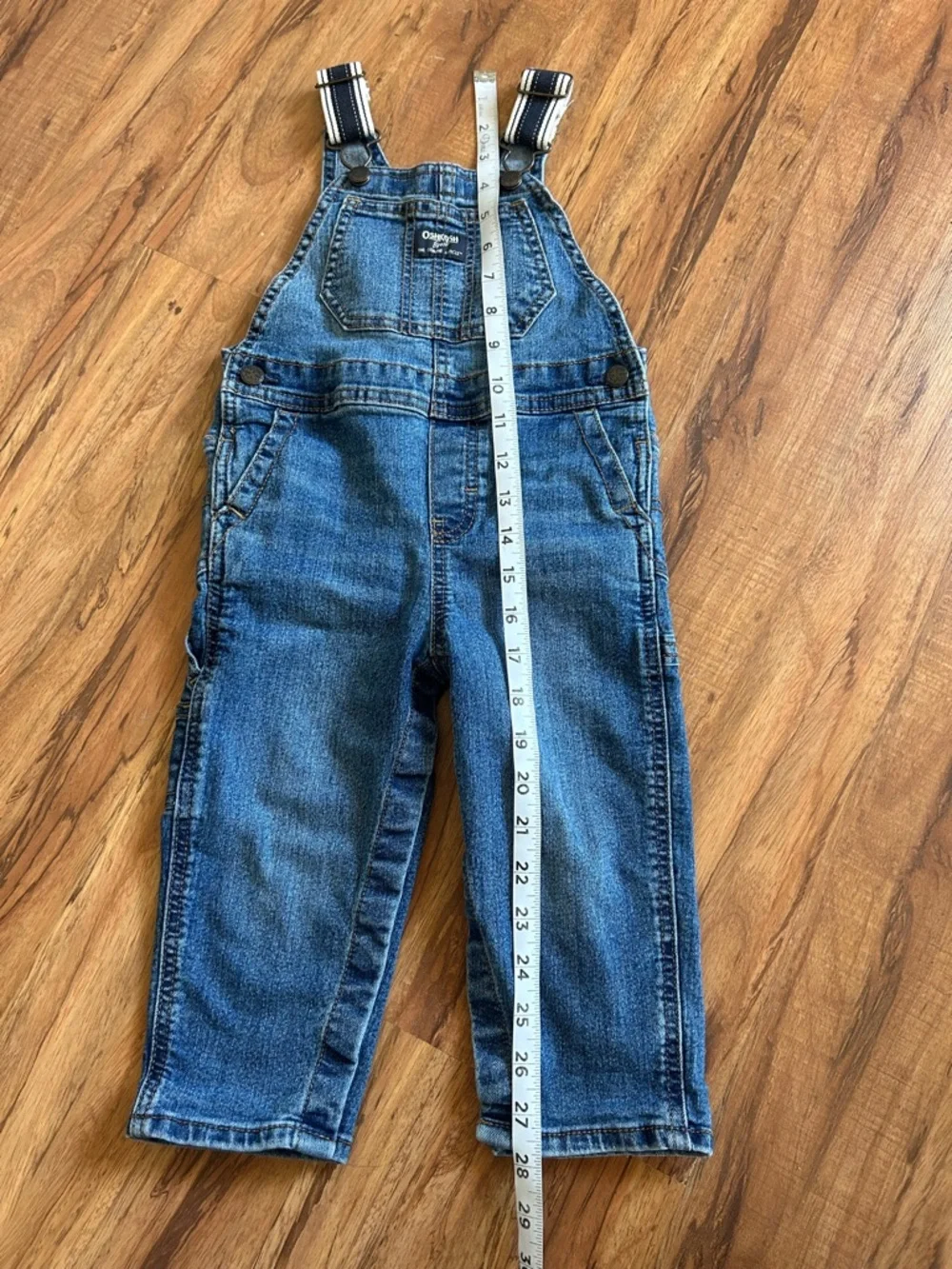 Oshkosh Vestbak Denim Snap Overalls Baby Size 24 Mon